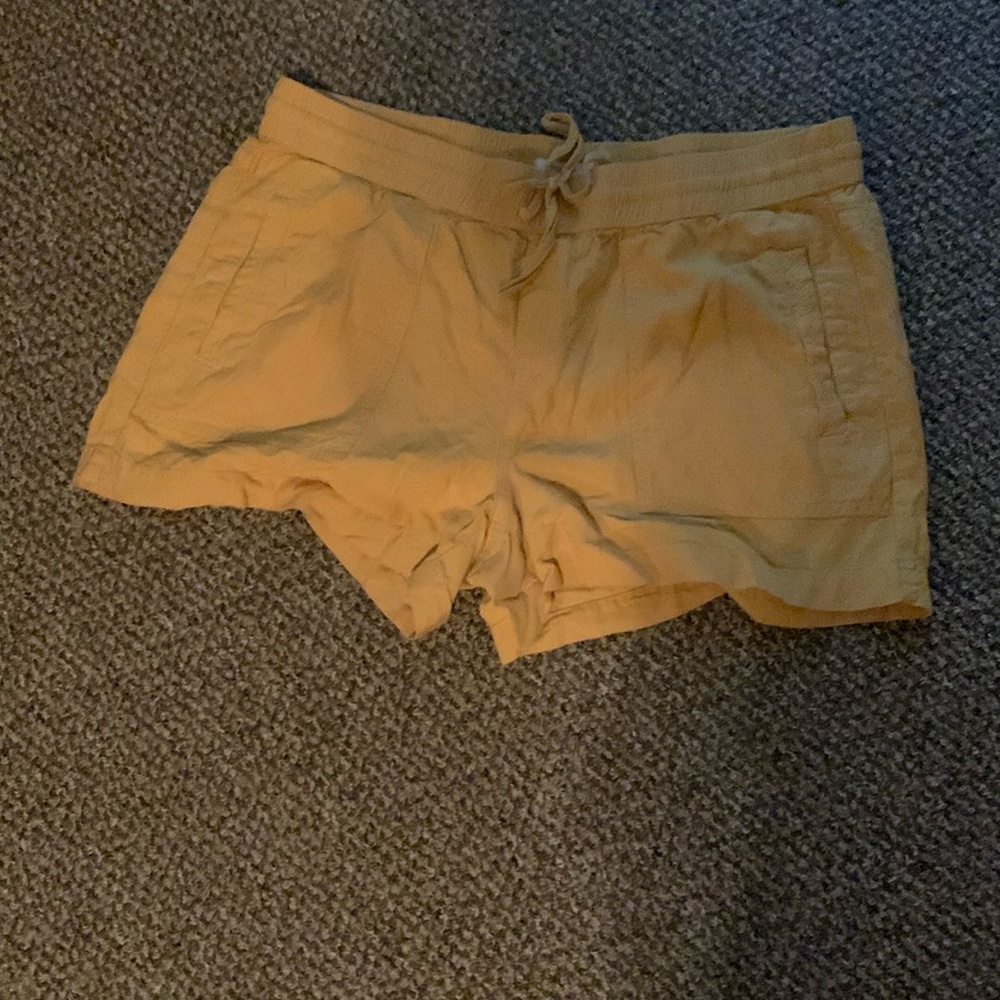 Mustard linen shorts